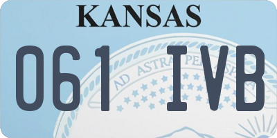 KS license plate 061IVB