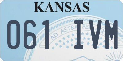 KS license plate 061IVM