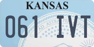 KS license plate 061IVT