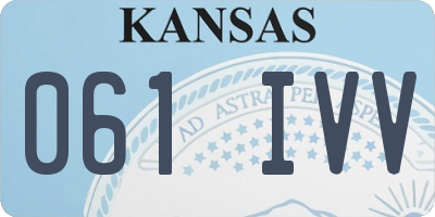 KS license plate 061IVV