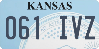 KS license plate 061IVZ