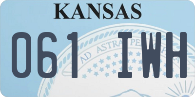 KS license plate 061IWH