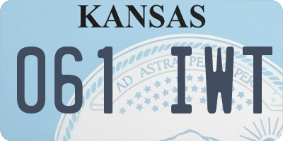 KS license plate 061IWT