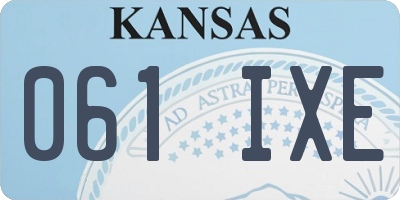 KS license plate 061IXE