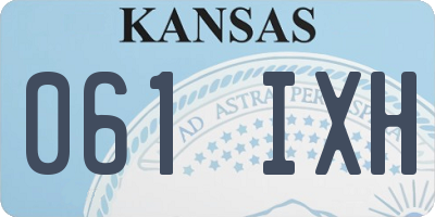 KS license plate 061IXH