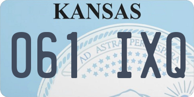 KS license plate 061IXQ