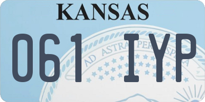 KS license plate 061IYP