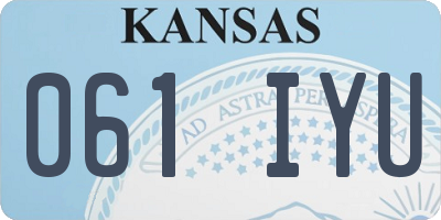 KS license plate 061IYU