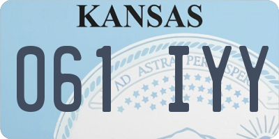 KS license plate 061IYY