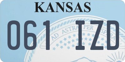 KS license plate 061IZD