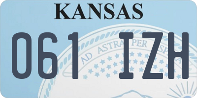 KS license plate 061IZH