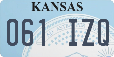 KS license plate 061IZQ