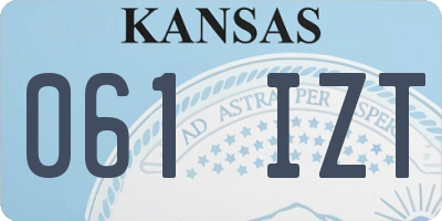 KS license plate 061IZT