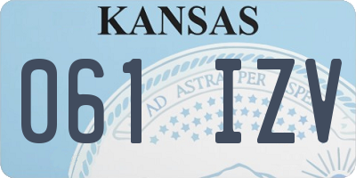 KS license plate 061IZV