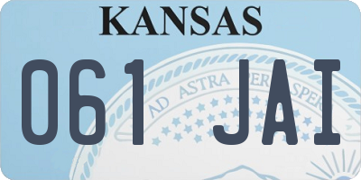 KS license plate 061JAI