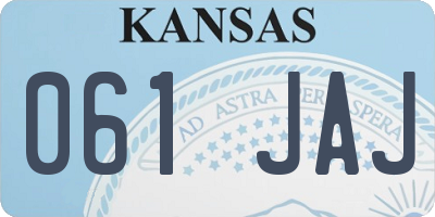 KS license plate 061JAJ