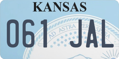 KS license plate 061JAL