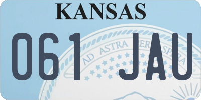 KS license plate 061JAU