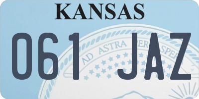 KS license plate 061JAZ