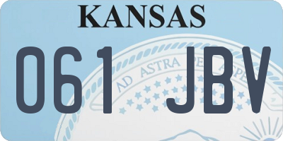 KS license plate 061JBV