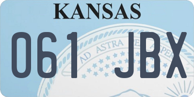 KS license plate 061JBX