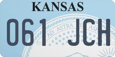 KS license plate 061JCH