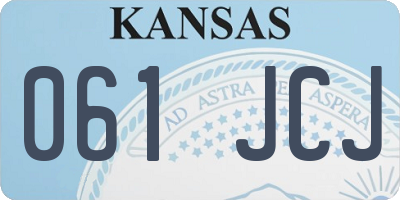 KS license plate 061JCJ