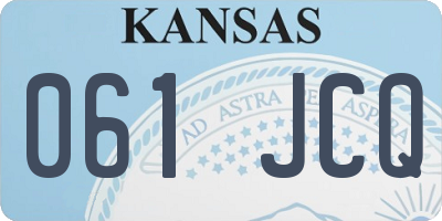 KS license plate 061JCQ