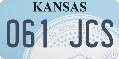 KS license plate 061JCS