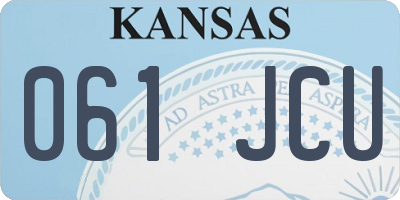 KS license plate 061JCU