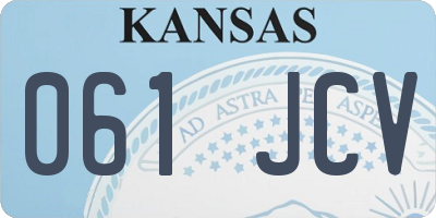 KS license plate 061JCV