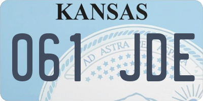 KS license plate 061JDE