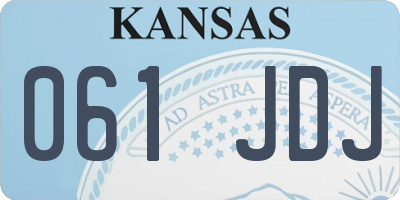 KS license plate 061JDJ