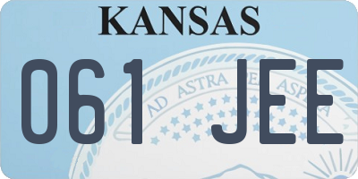 KS license plate 061JEE