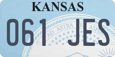 KS license plate 061JES