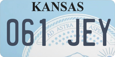 KS license plate 061JEY