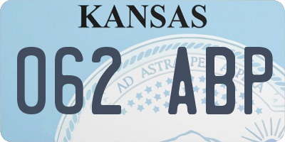 KS license plate 062ABP