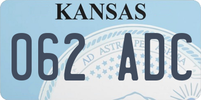 KS license plate 062ADC