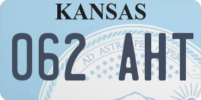 KS license plate 062AHT