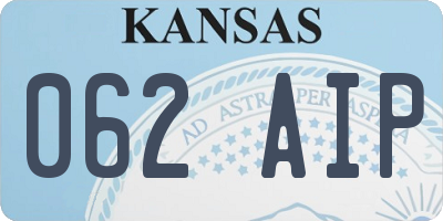 KS license plate 062AIP