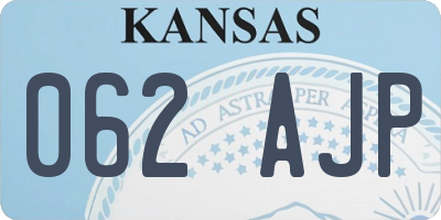KS license plate 062AJP