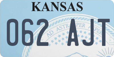 KS license plate 062AJT