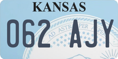 KS license plate 062AJY