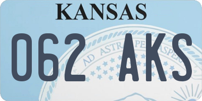 KS license plate 062AKS