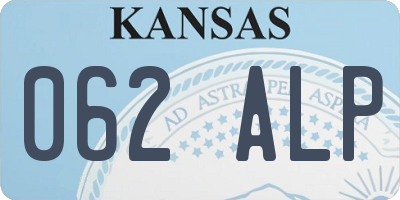 KS license plate 062ALP