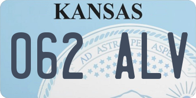 KS license plate 062ALV