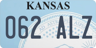 KS license plate 062ALZ