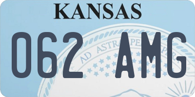 KS license plate 062AMG