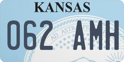 KS license plate 062AMH