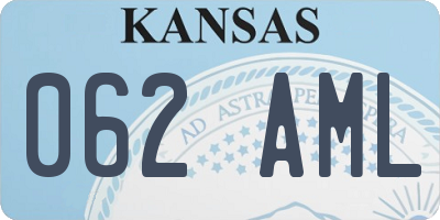KS license plate 062AML
